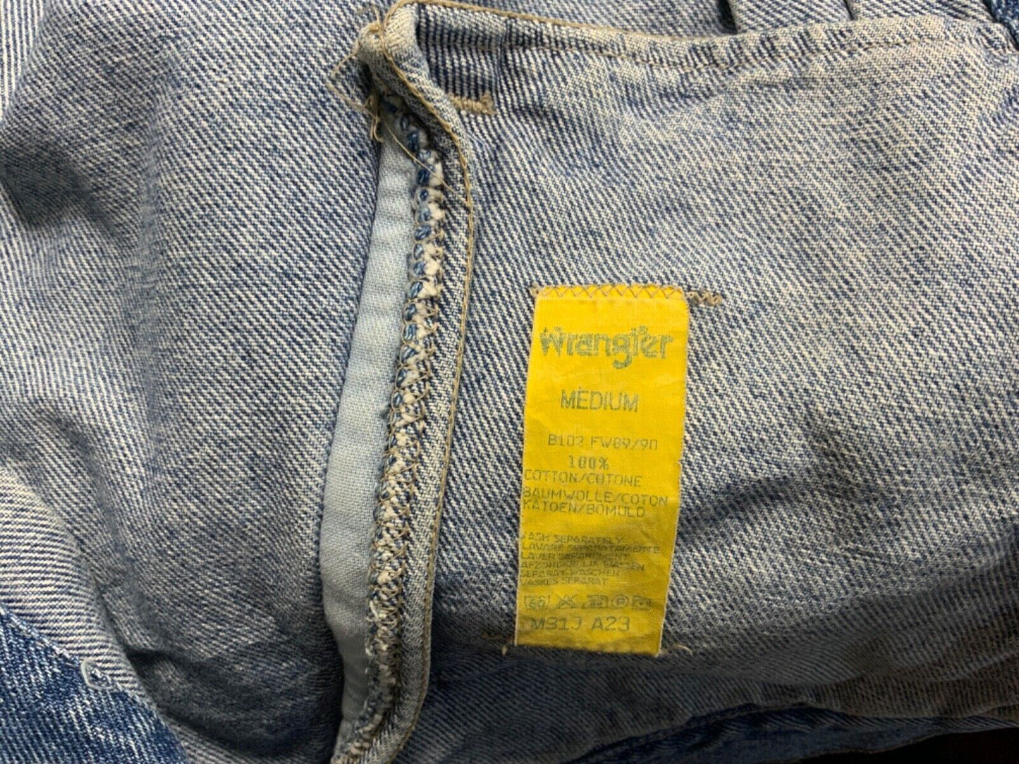 RARE VTG 80s WRANGLER BLUEBELL 30s TYPE 2 DENIM TRUCKER JACKET 45” (41)