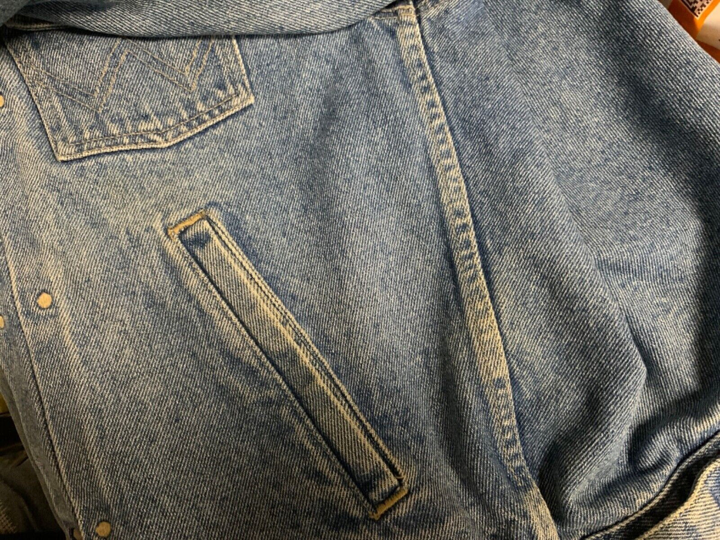 RARE VTG 80s WRANGLER BLUEBELL 30s TYPE 2 DENIM TRUCKER JACKET 45” (41)