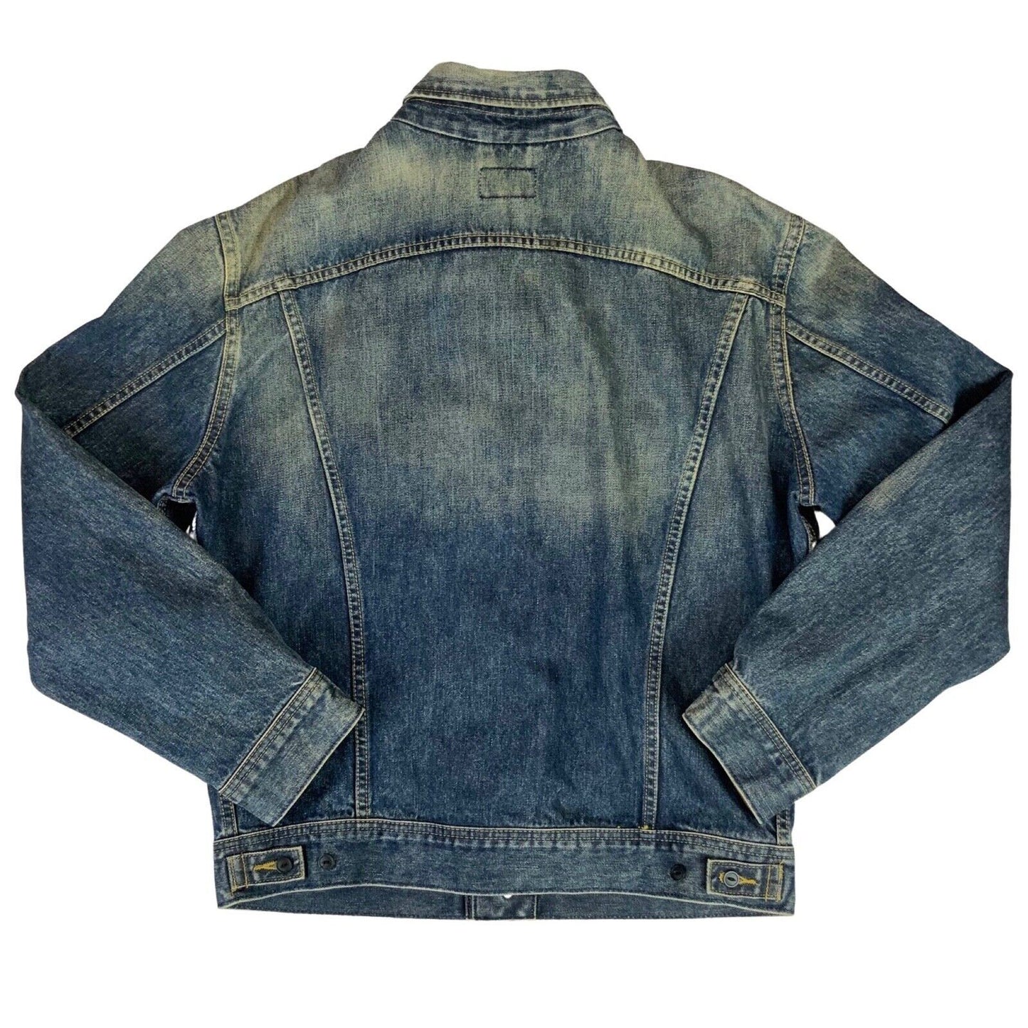 VTG NOUGHTIES Y2K LEE RIDER SLIM DENIM JACKET TRUCKER ROCKABILLY MOD XL 48” (44)