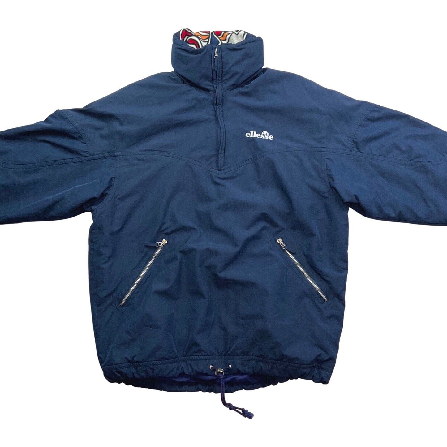 Vintage 1990s Navy Ellesse Thermore Windbreaker/Ski Jacket Large