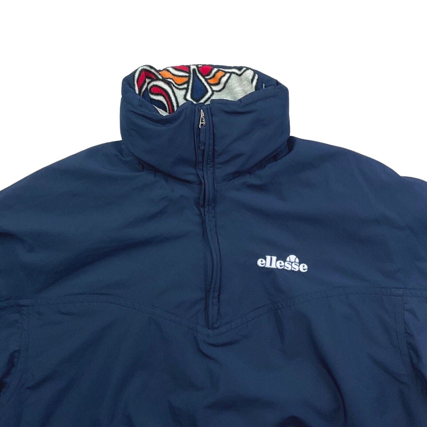 Vintage 1990s Navy Ellesse Thermore Windbreaker/Ski Jacket Large