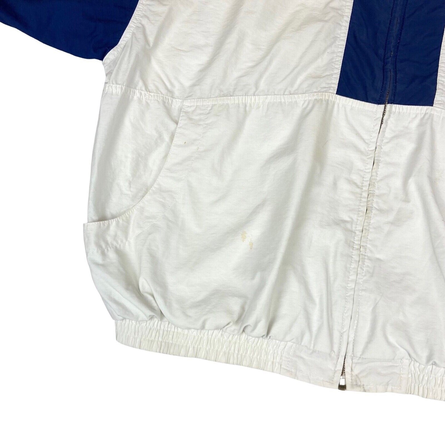 Vintage 80s White Navy Blue Nike Supreme Court Embroidered Windbreaker XL