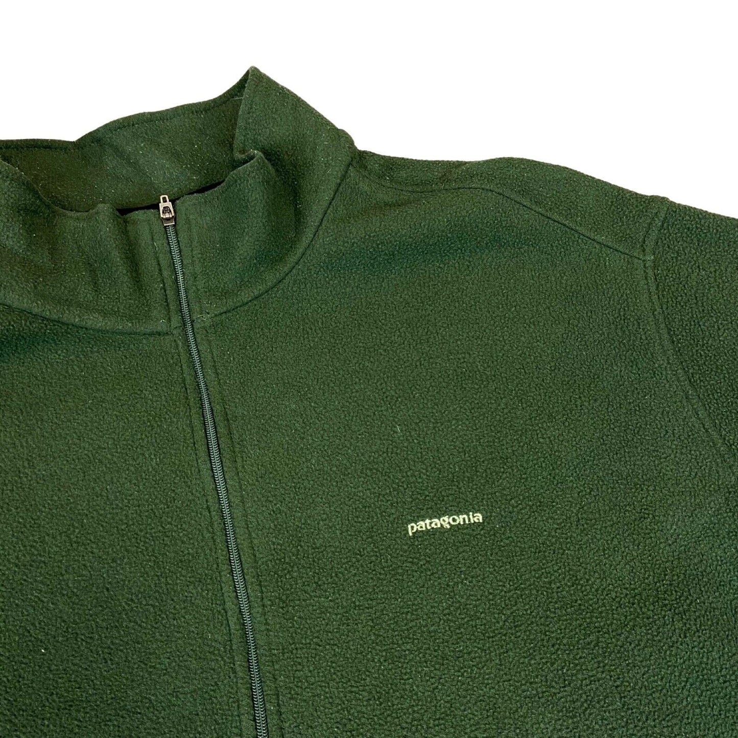 Vintage 00s Khaki Green Patagonia Embroidered 1/4 Zip Fleece L