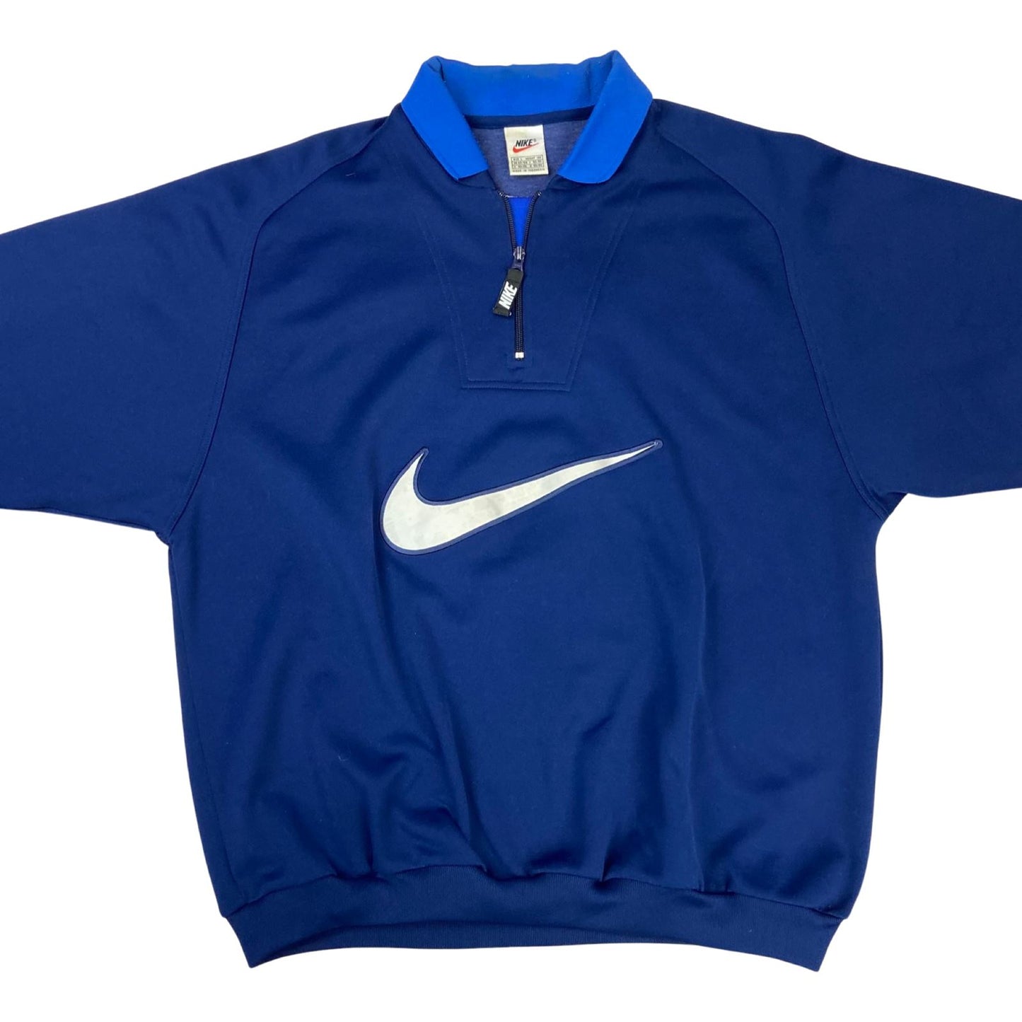 Vintage Nineties Navy Blue Nike 1/4 Zip Pullover Sweater Large