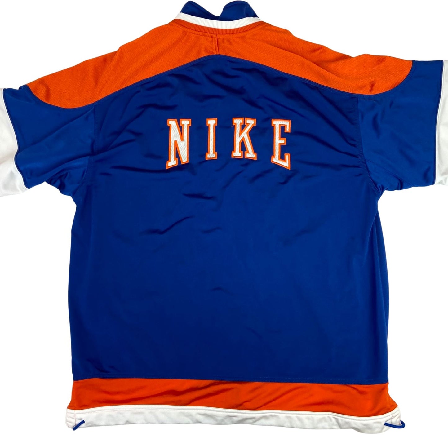 Vintage Nineties Orange, White and Blue Nike Zip-Up Track Jacket XL