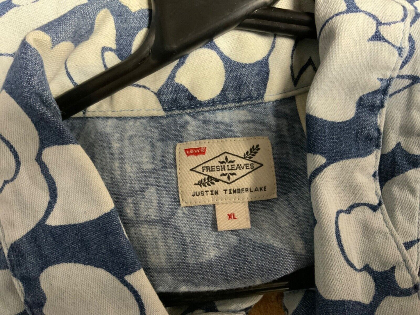 LIMITED EDITION LEVIS JUSTIN TIMBERLAKE FRESH LEAVES COLLAB DENIM SHIRT 50” (46)