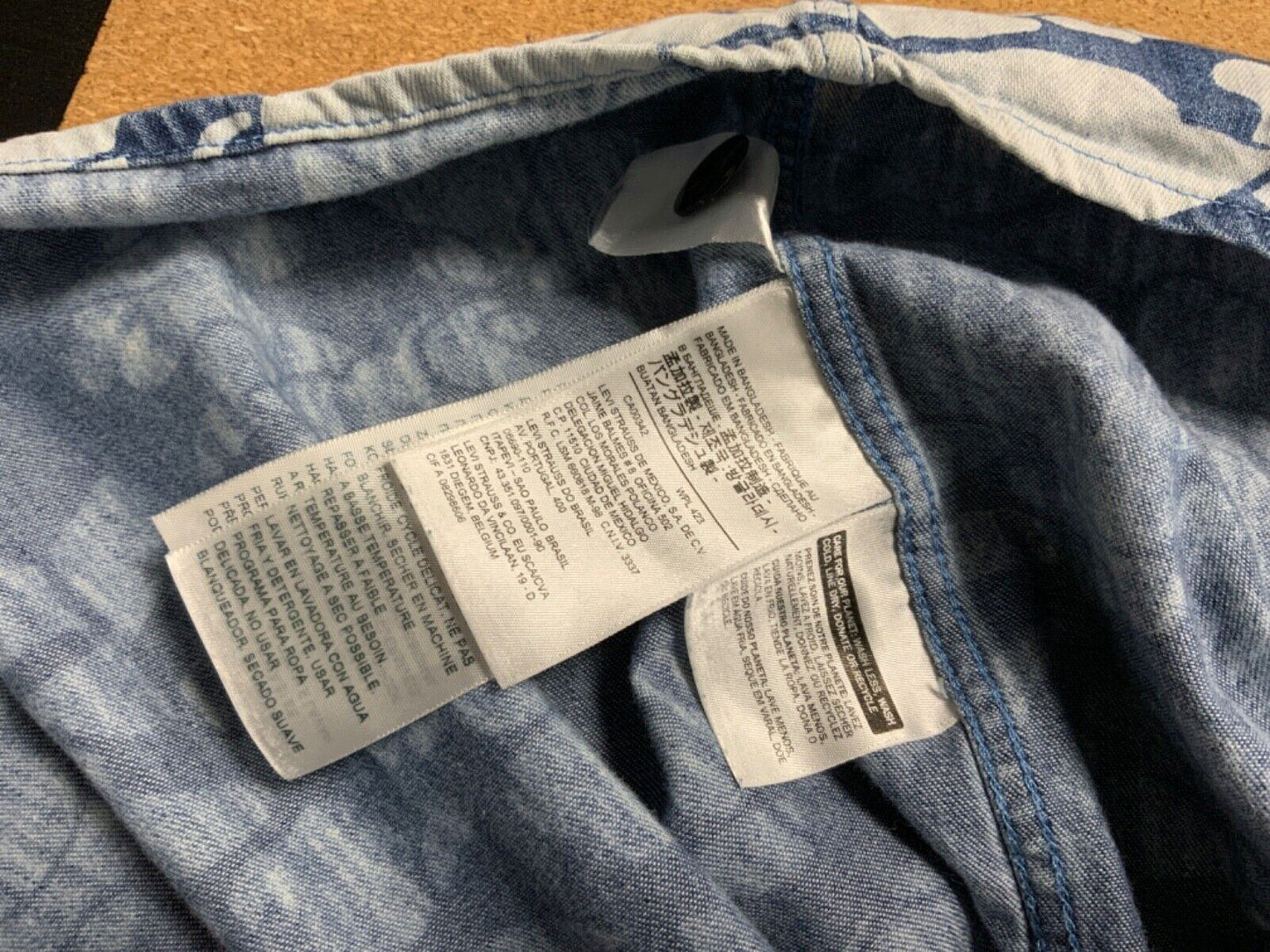LIMITED EDITION LEVIS JUSTIN TIMBERLAKE FRESH LEAVES COLLAB DENIM SHIRT 50” (46)