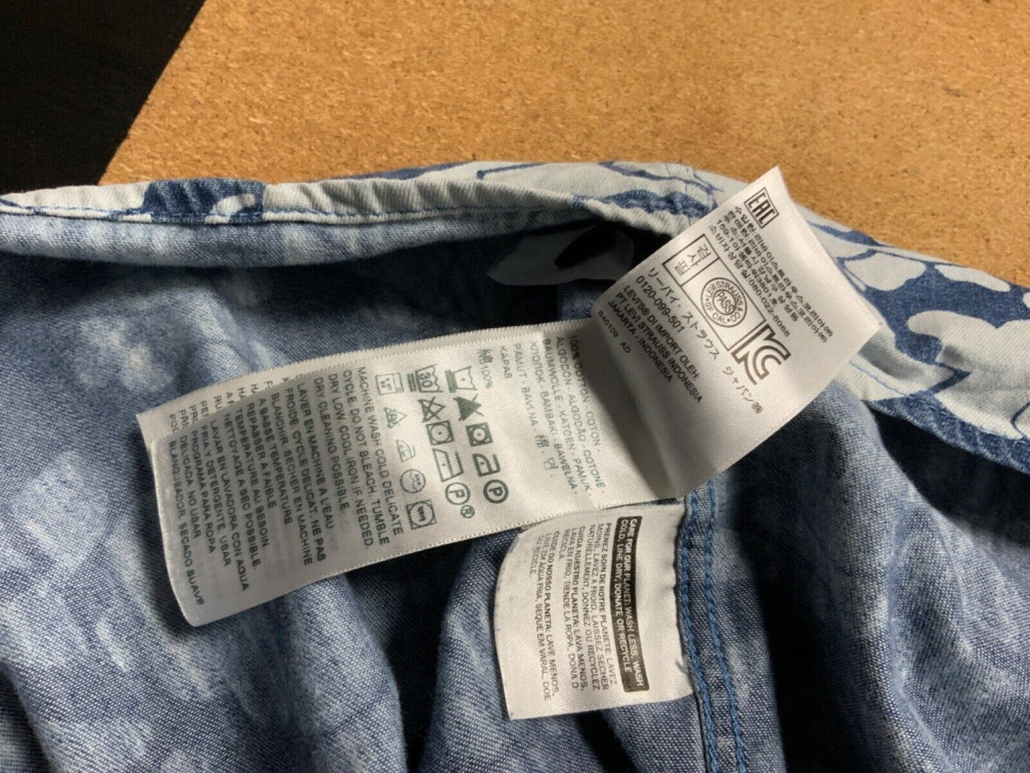 LIMITED EDITION LEVIS JUSTIN TIMBERLAKE FRESH LEAVES COLLAB DENIM SHIRT 50” (46)