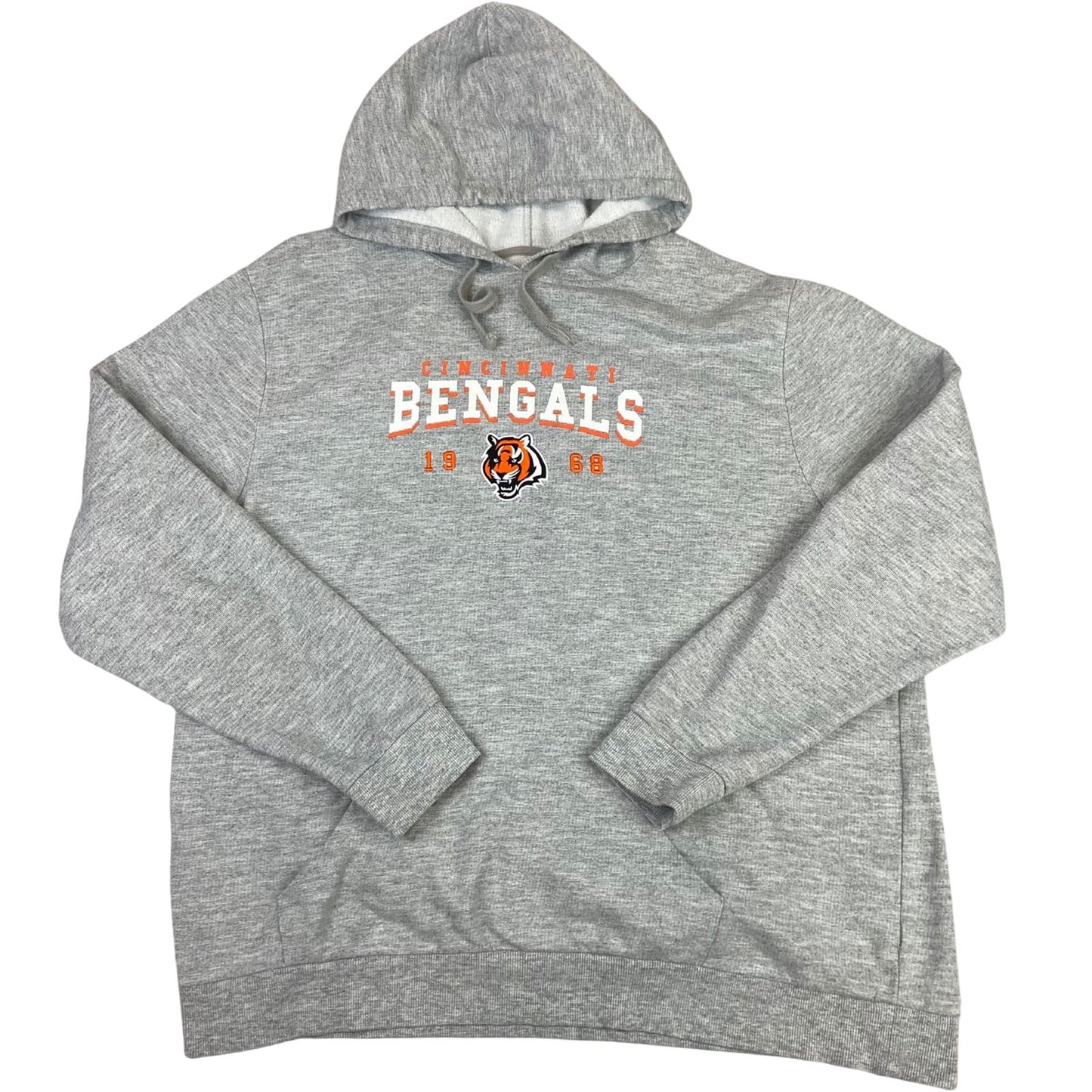 Early 00's Grey Cincinnati Bengals NFL Team Apparel Hooded Sweatshirt 3XL