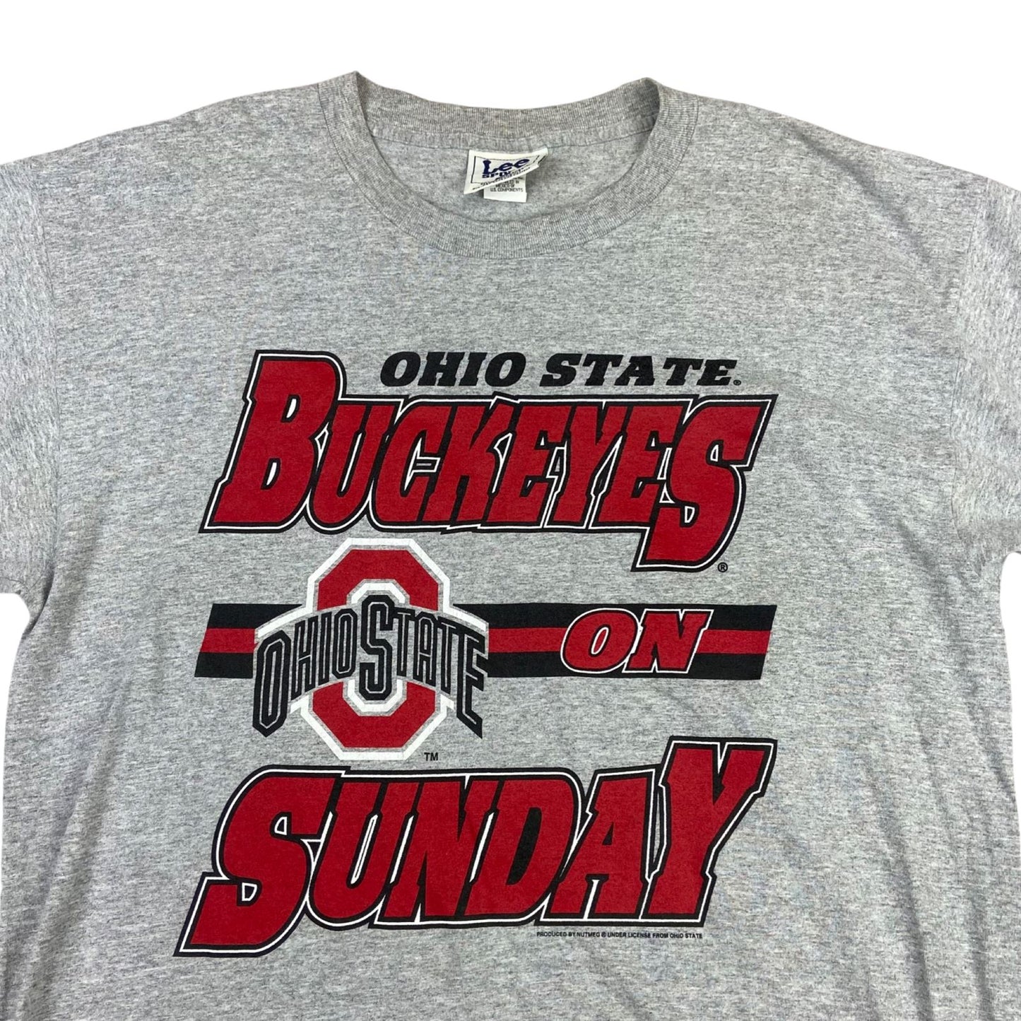 Early 00's Lee Sport Ohio State Buckeyes Nutmeg Players Inc. Graphic T-Shirt XL