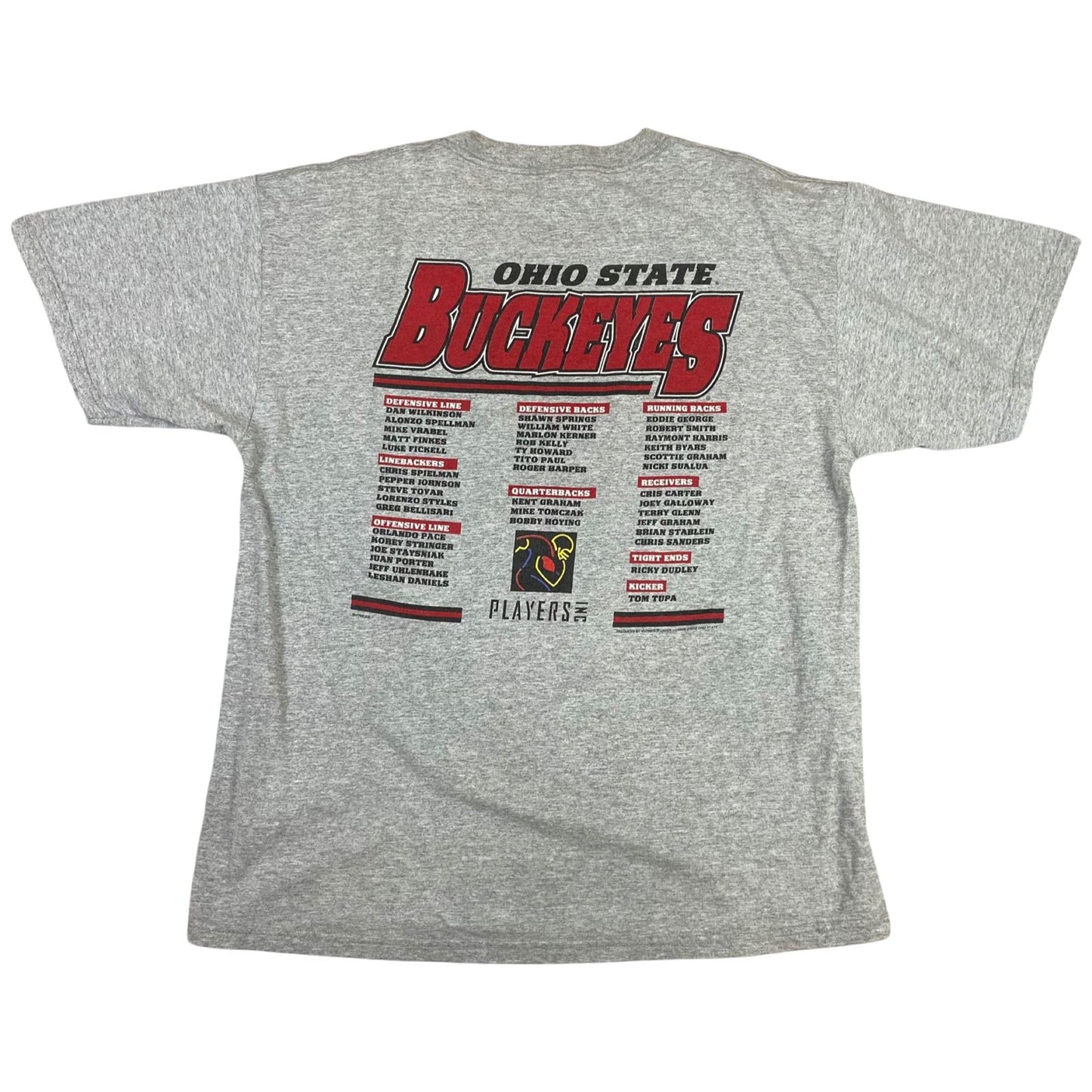 Early 00's Lee Sport Ohio State Buckeyes Nutmeg Players Inc. Graphic T-Shirt XL
