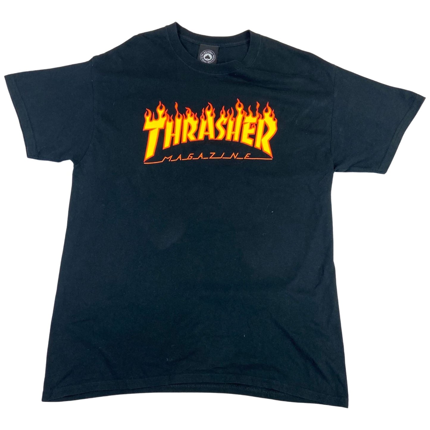 00s Thrasher Magazine Skateboarding Flame Logo T-Shirt Large