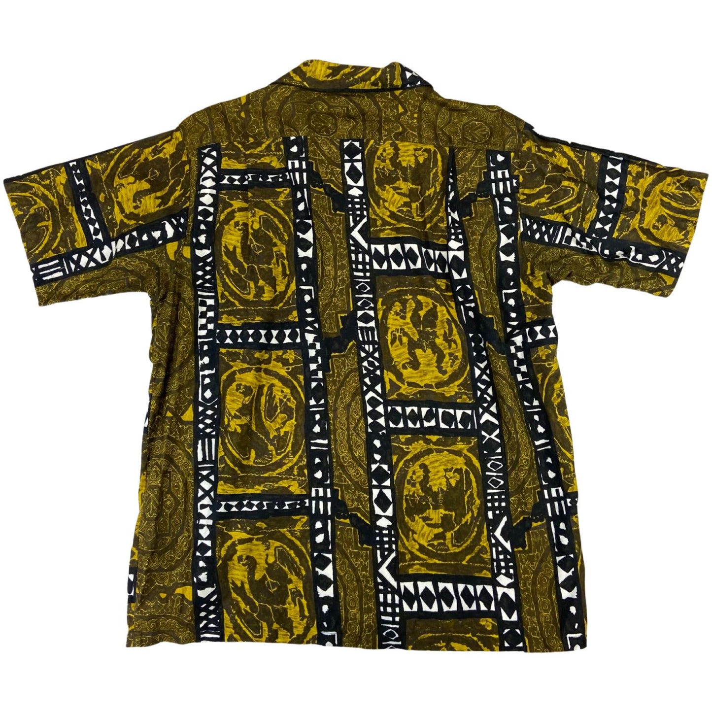 VTG 60s CROWN HAWAIIAN ALOHA SHIRT ROCKABILLY HOT ROD TIKI 43” (40) M