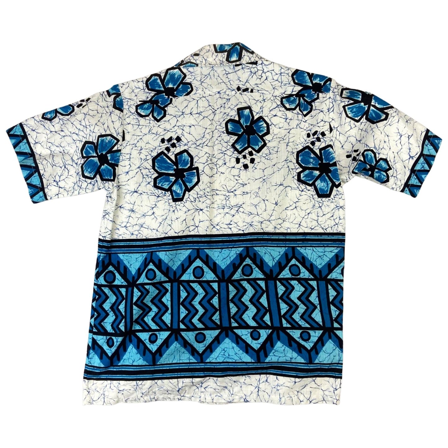 VTG HI-DANDY BARKCLOTH HAWAIIAN ALOHA SHIRT ROCKABILLY HOT ROD TIKI 39” (36) S