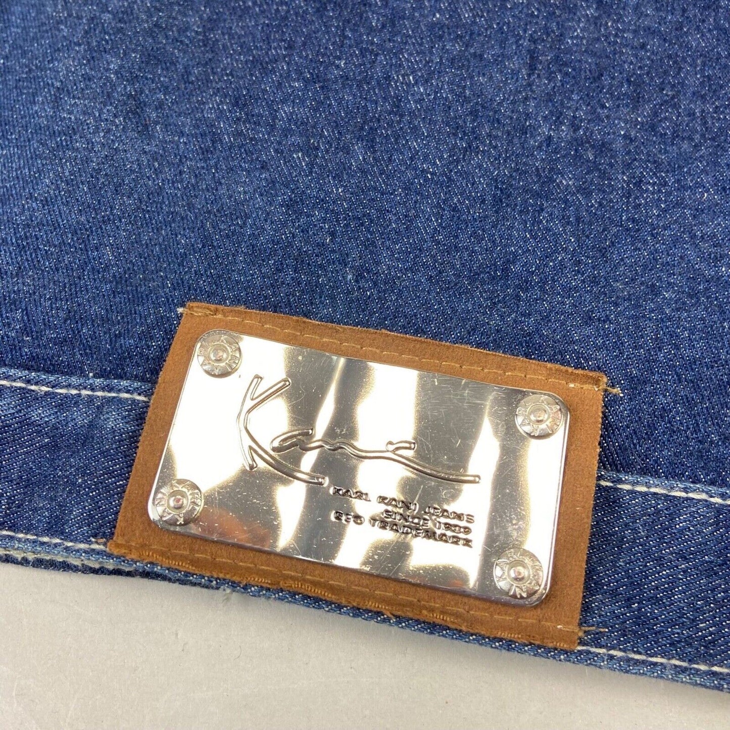 VTG 90s INDIGO KARL KANI JEANS OVERSIZED DENIM CHORE JACKET 58” (54) XXXL