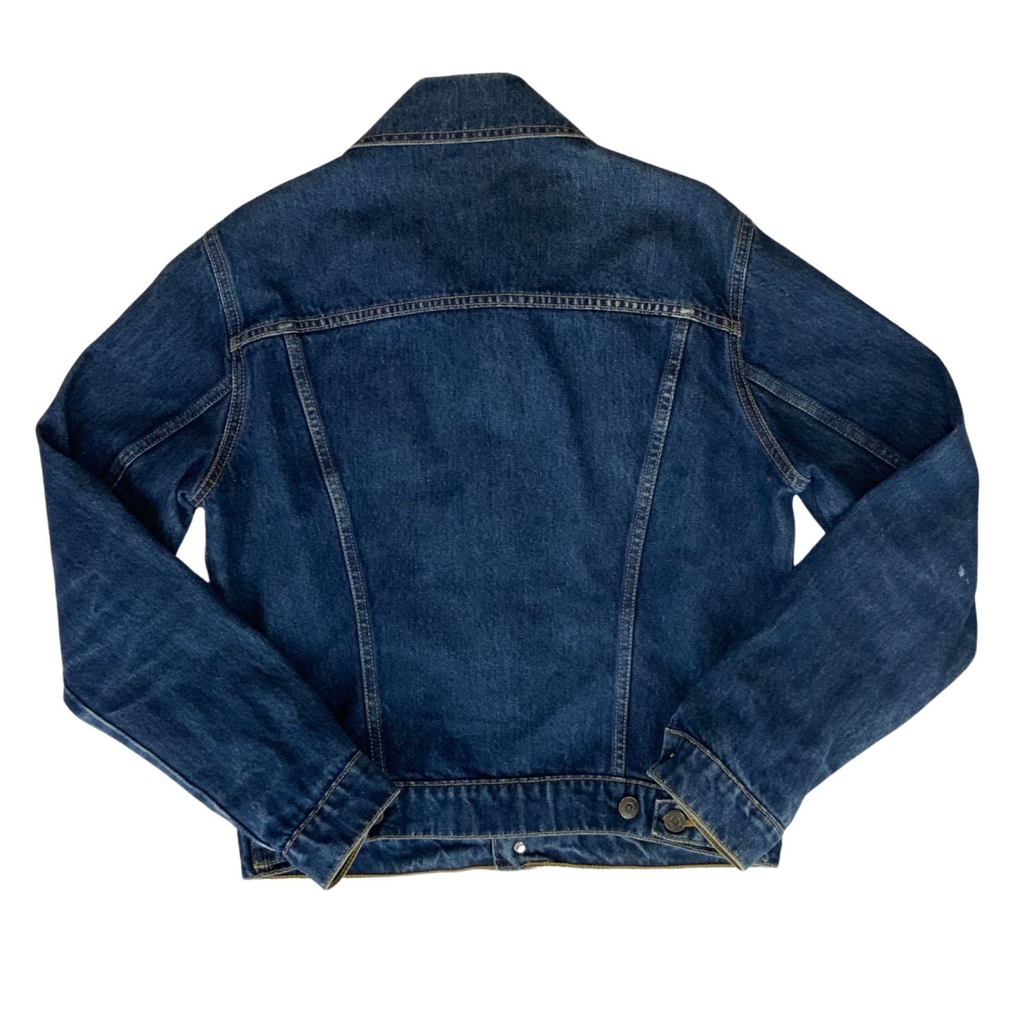 VTG 90s 70s LADIES REPLICA ORANGE TAB DENIM JACKET ROCKABILLY MOD 40” (36) S