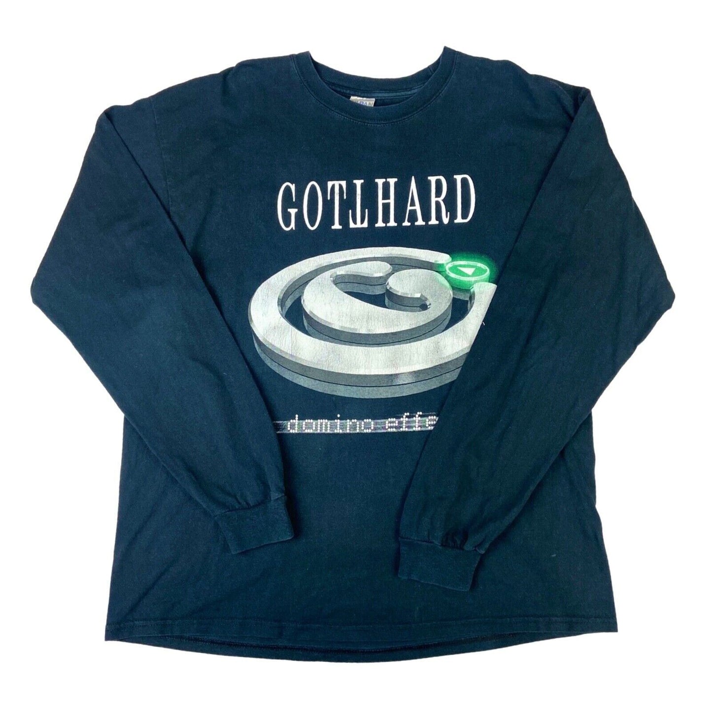 Preloved 2007 Black Gotthard Long Sleeved Graphic T-Shirt Hard Rock Merch XL