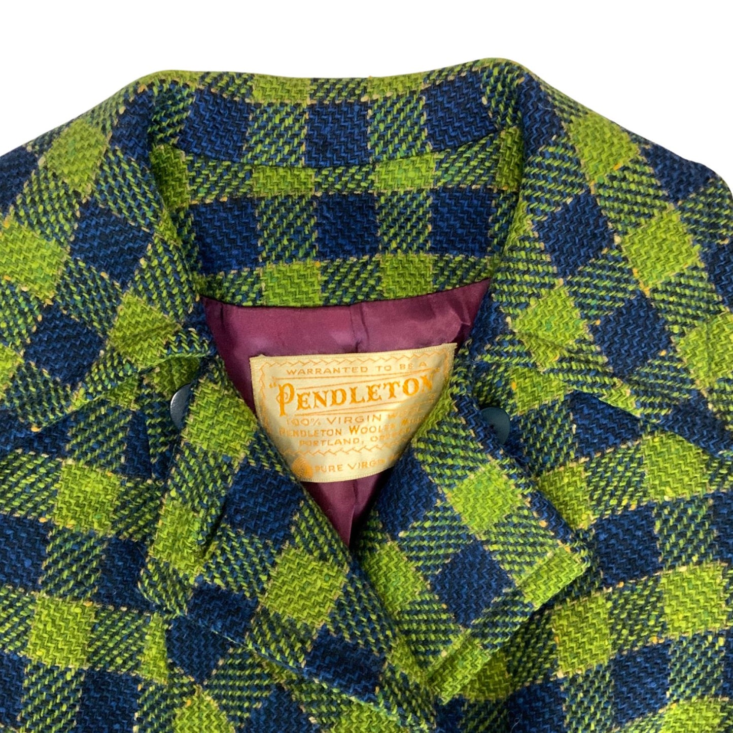 RARE VTG 60s 70s USA LADIES PENDLETON WOOL TWEED 3/4 COAT 39’ (36) SIZE 10-12