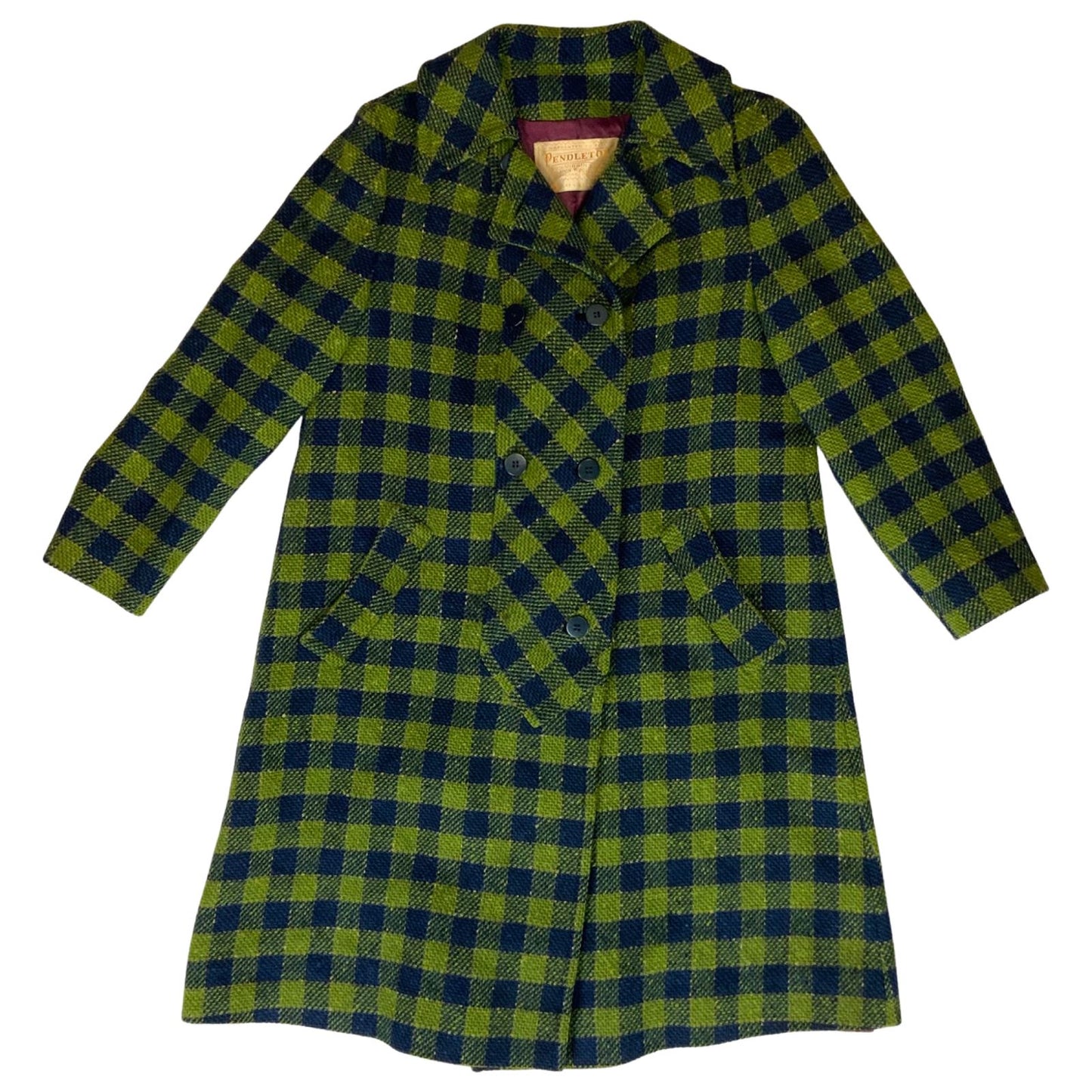 RARE VTG 60s 70s USA LADIES PENDLETON WOOL TWEED 3/4 COAT 39’ (36) SIZE 10-12