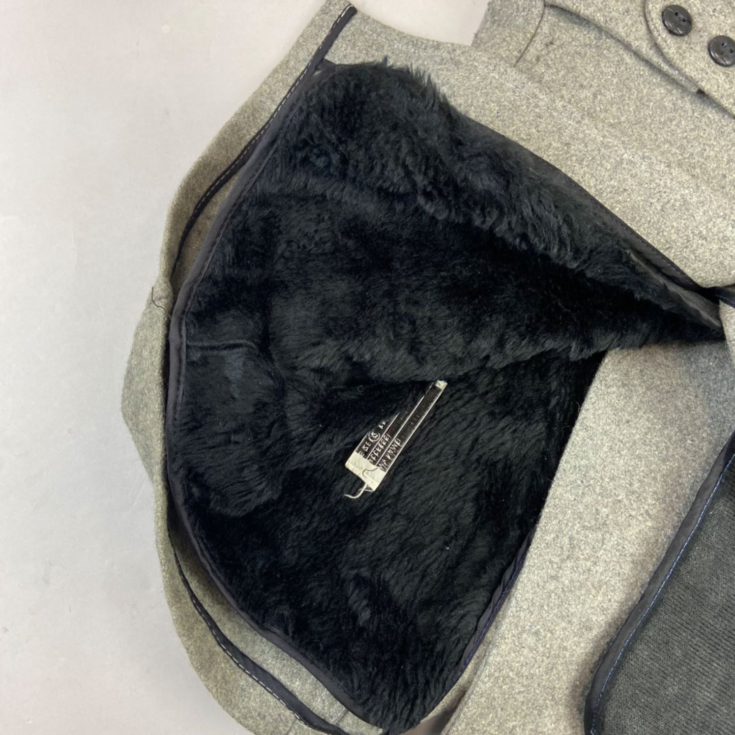VTG 60s 70s LADIES USA McGREGOR WOOL CAR COAT FAUX FUR LINING SIZE 10