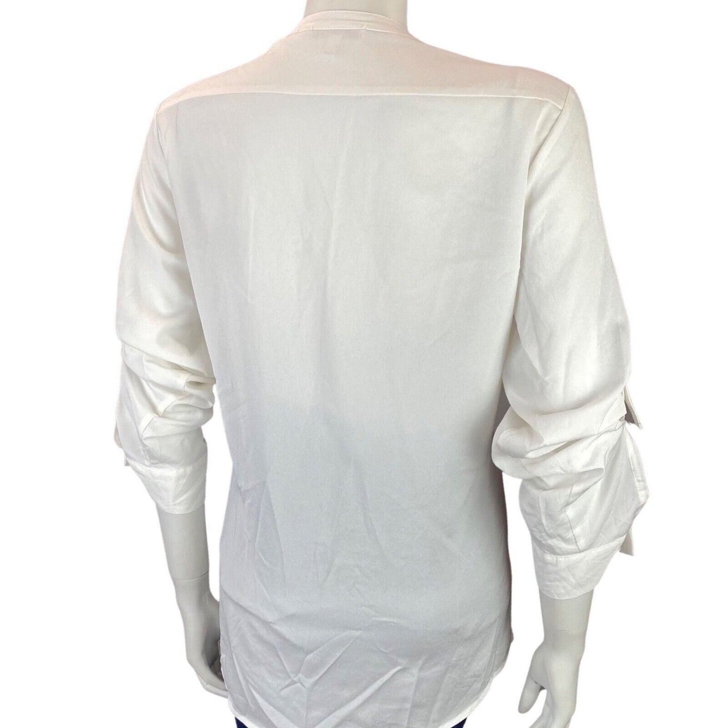 Vintage 00s White Gold Calvin Klein Button Down Blouse 14 16 L