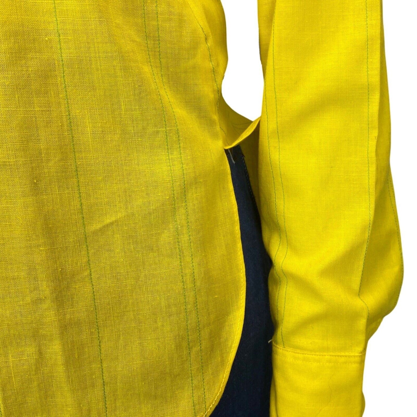 Vintage 90s 70s Style Yellow Cacharel Button Down Blouse 8 10 S