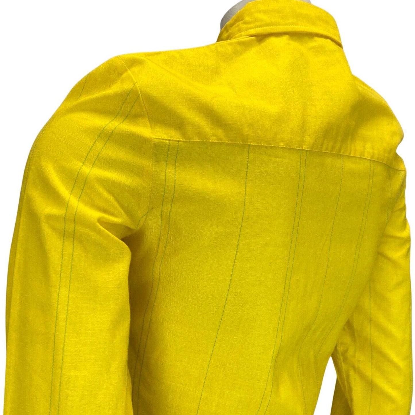 Vintage 90s 70s Style Yellow Cacharel Button Down Blouse 8 10 S