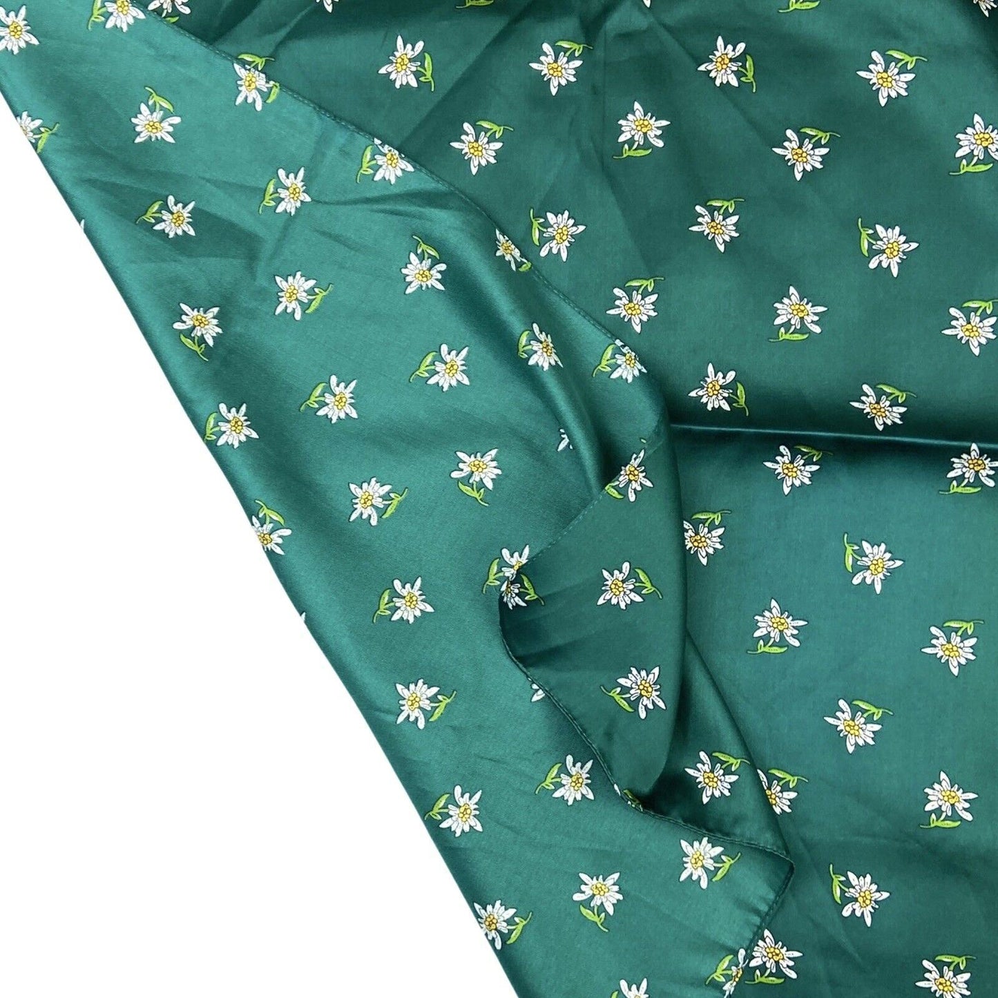 Vintage 90s 00s Dark Green Floral Print Pattered Scarf