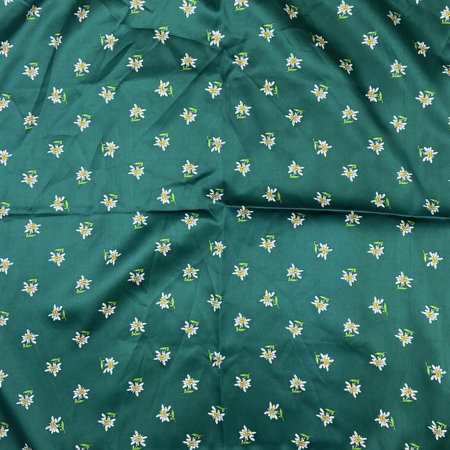 Vintage 90s 00s Dark Green Floral Print Pattered Scarf