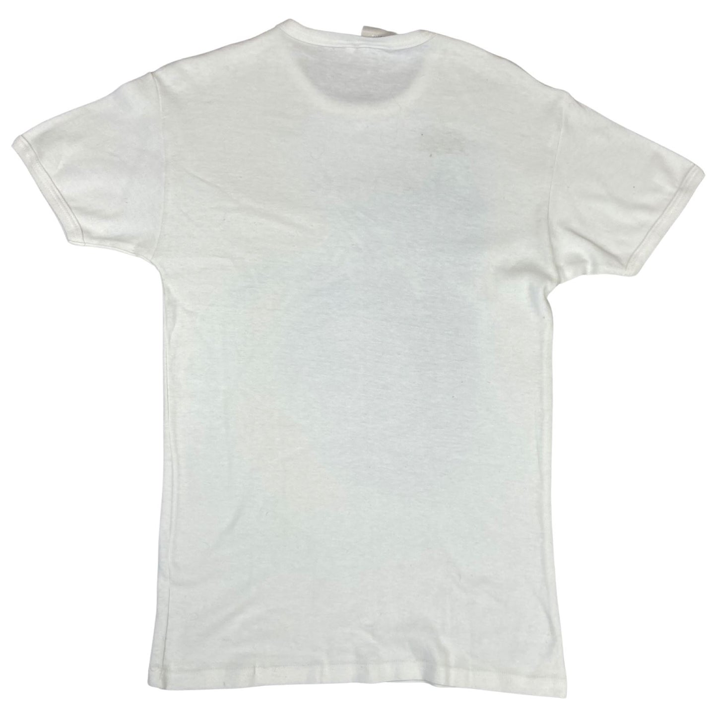 Vintage 1980 White Bol D'OR Graphic Print Motorcycle Racing Cotton T-Shirt S