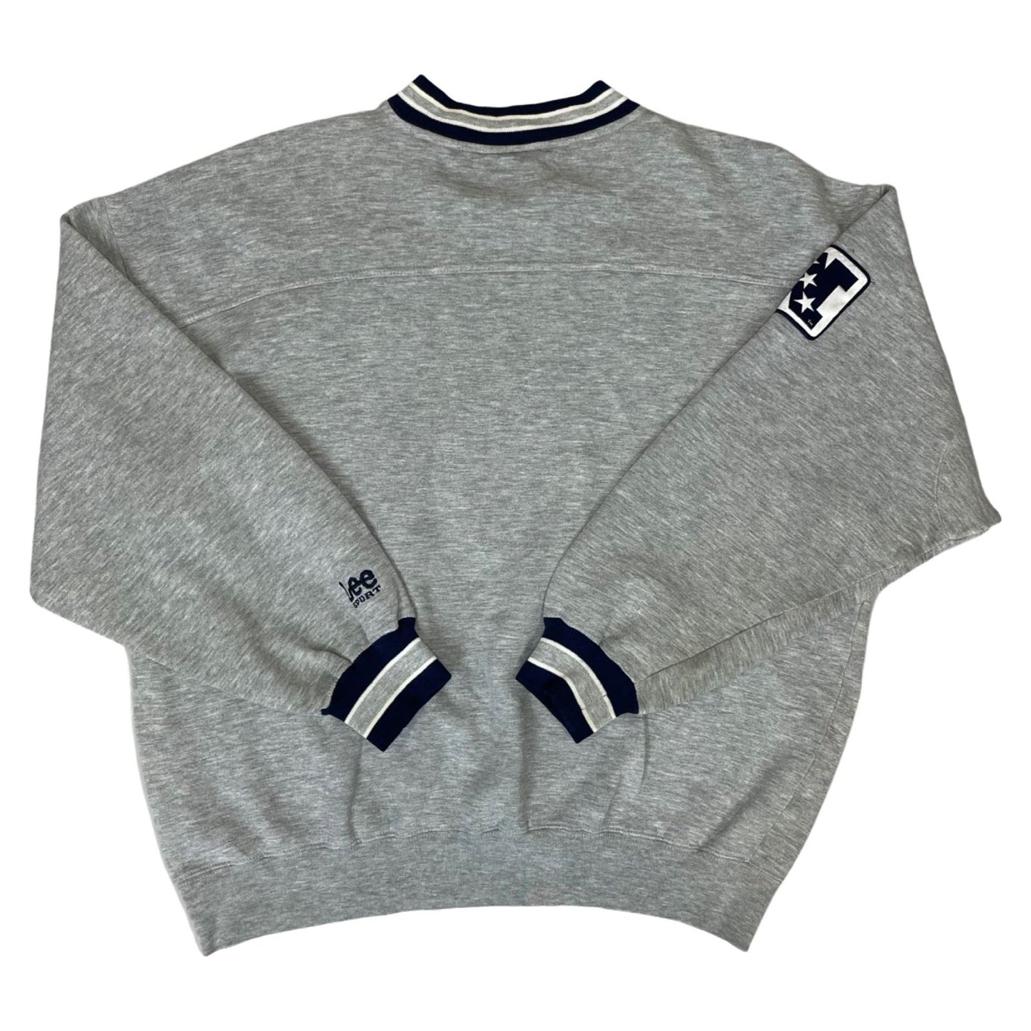 Vintage 90s 00s Grey Lee Sport Giants NFL Embroidered Graphic Sweater L