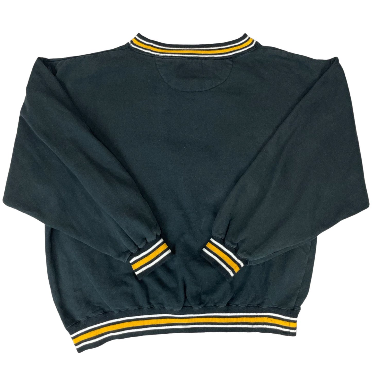 Vintage 90s 00s Black Yellow Logo Athletic Steelers NFL Embroidered Sweater XL