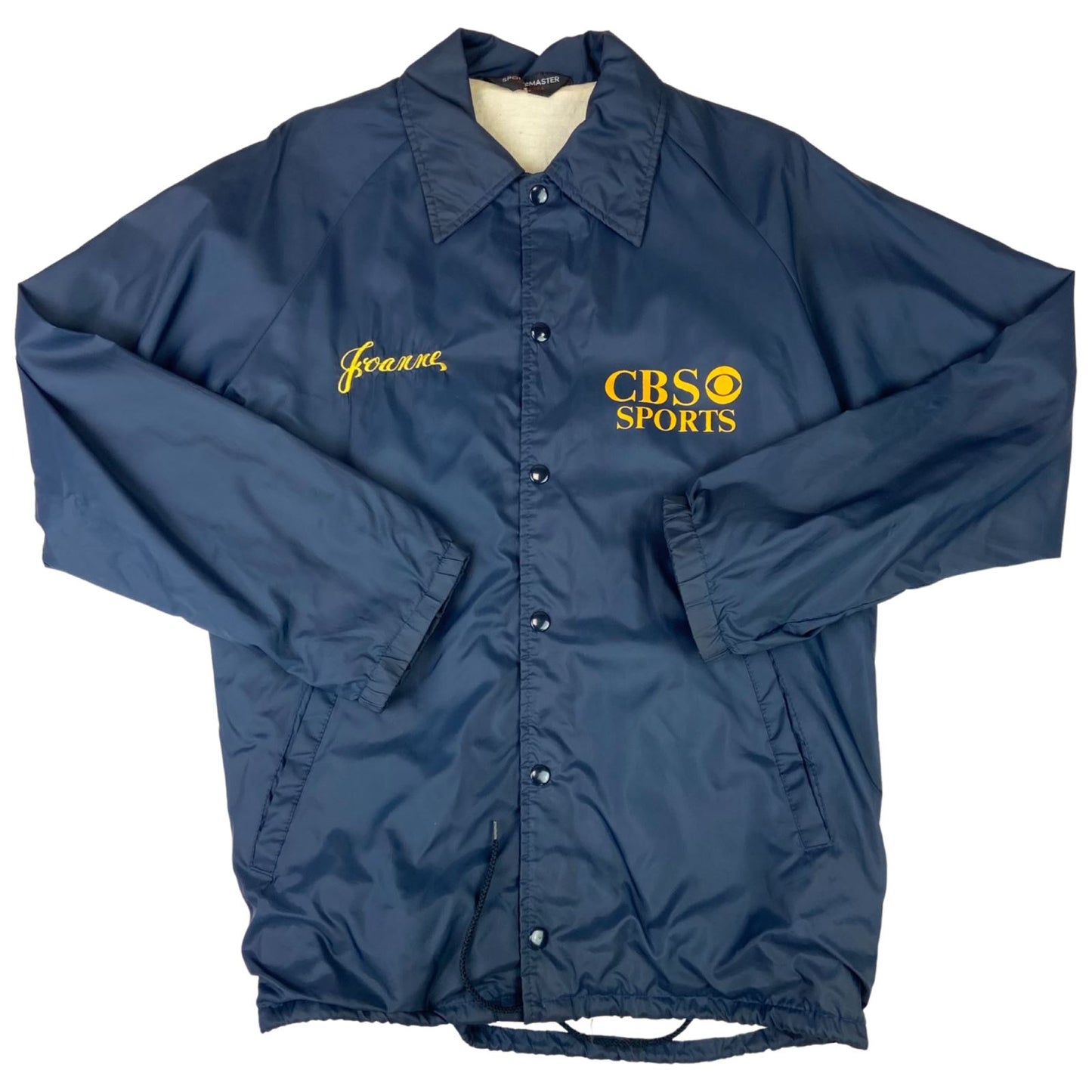 VTG 70s CBS SPORTS NYLON JOANNE PHILADELPHIA WORKWEAR JACKET SURFER 38” S