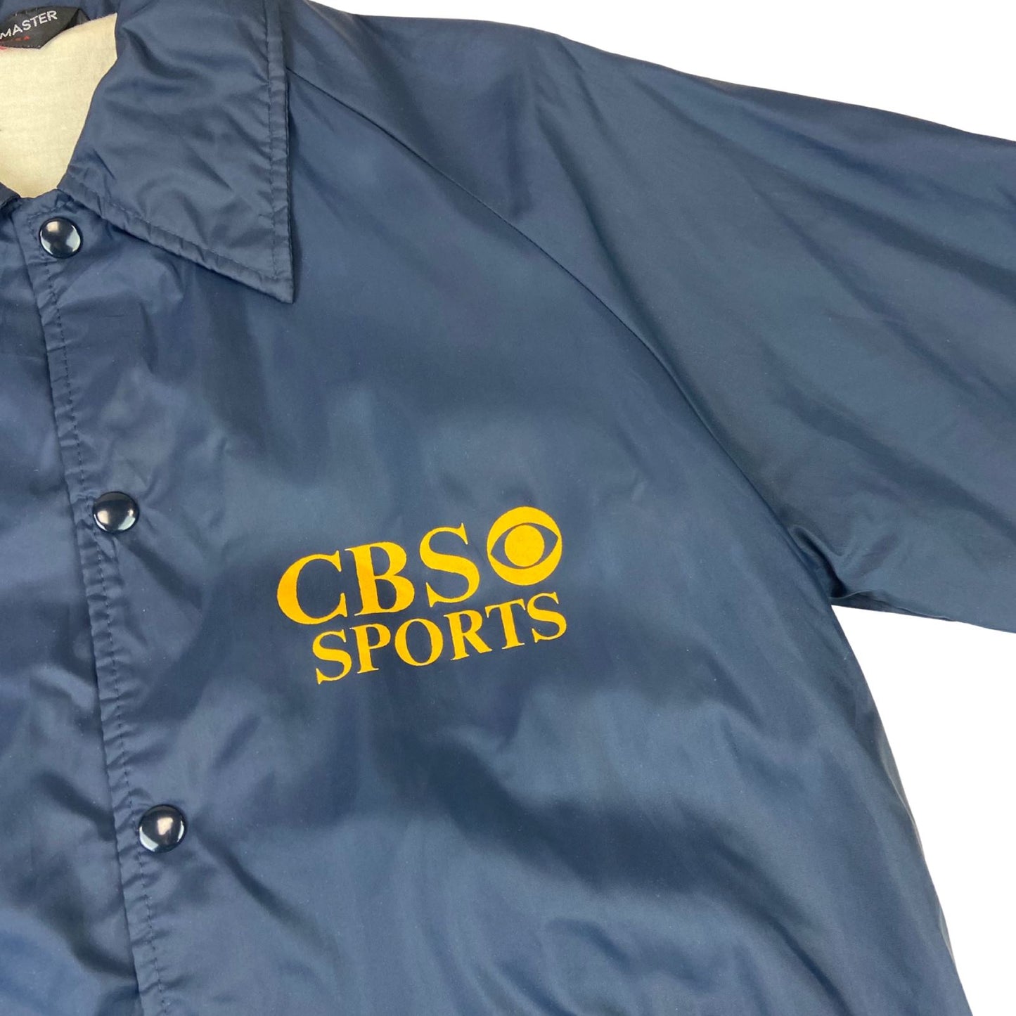 VTG 70s CBS SPORTS NYLON JOANNE PHILADELPHIA WORKWEAR JACKET SURFER 38” S