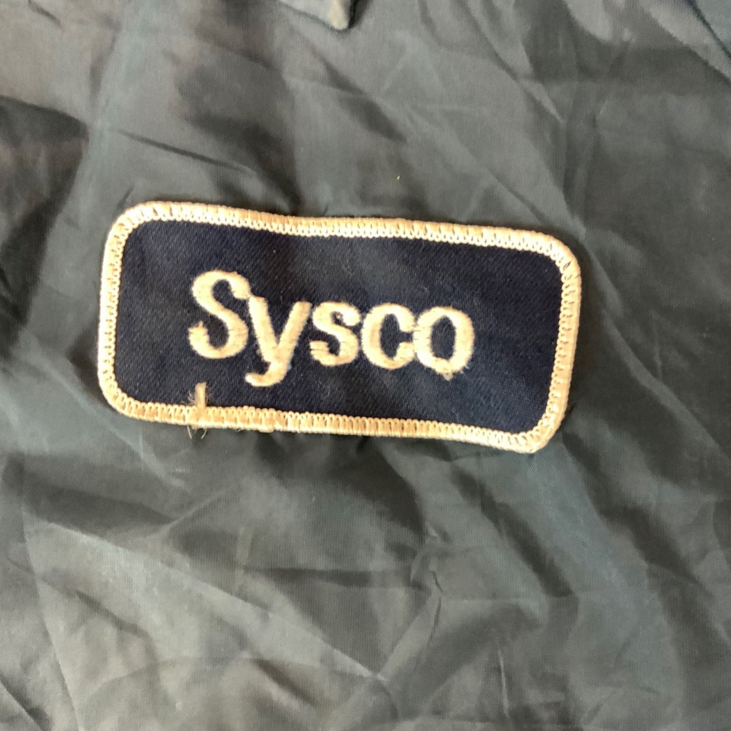 VTG 1970s SYSCO PAUL HARTWELL USA NYLON WORKWEAR JACKET WINDBREAKER SURFER 44” L