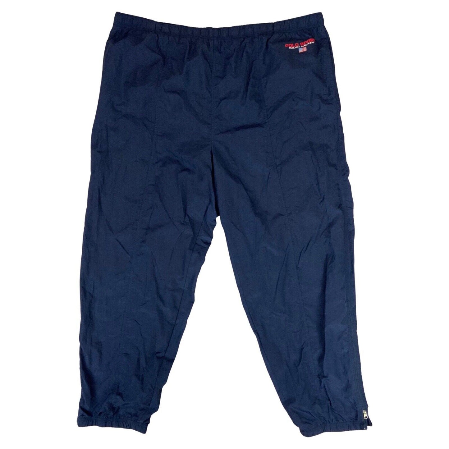 Vintage 90s Navy Polo Sport Ralph Lauren Shellsuit Tracksuit Bottoms XXL W47 L32