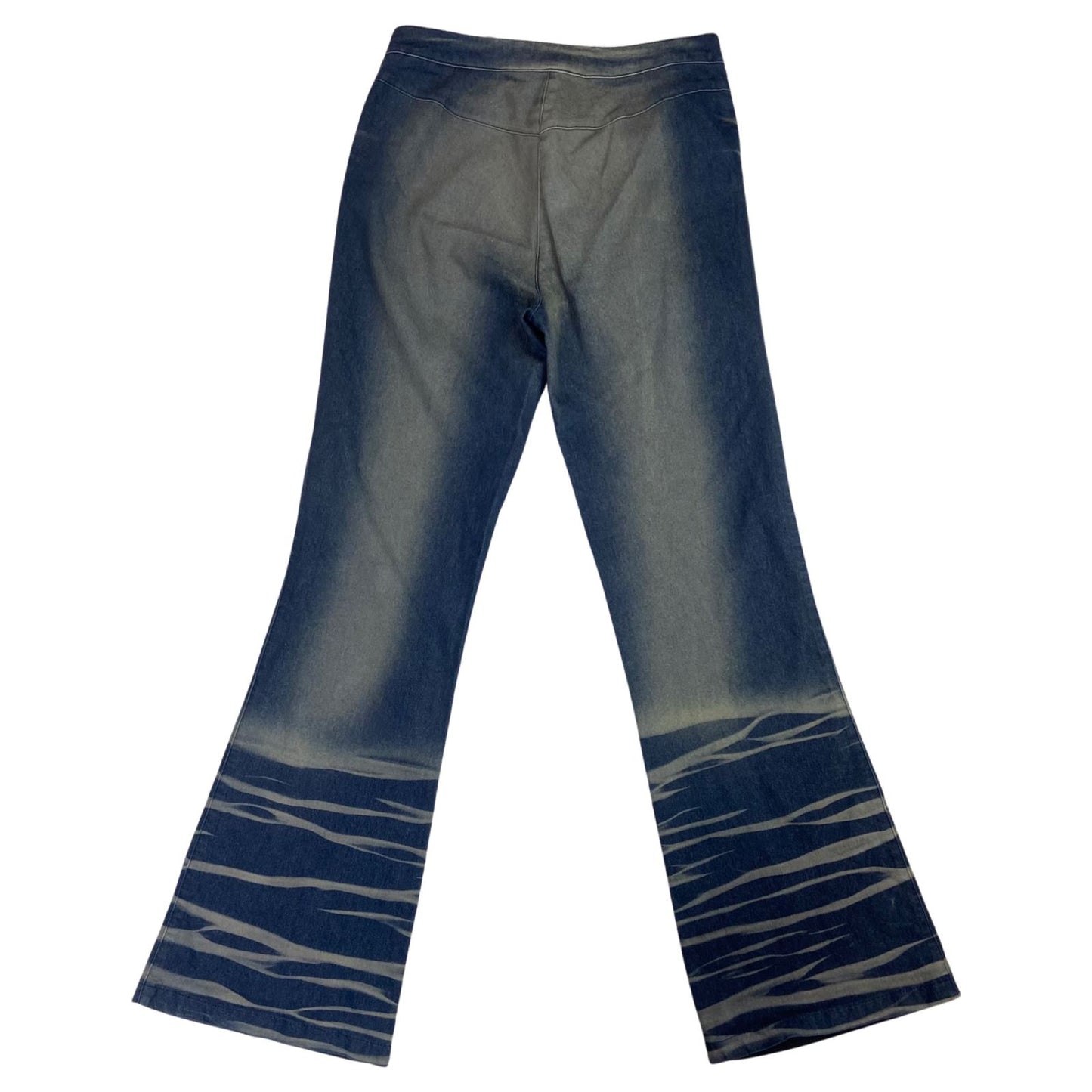 Vintage 00s Y2K MidWash Crazy World Flared Distressed Jeans S 8/10 W30 L31