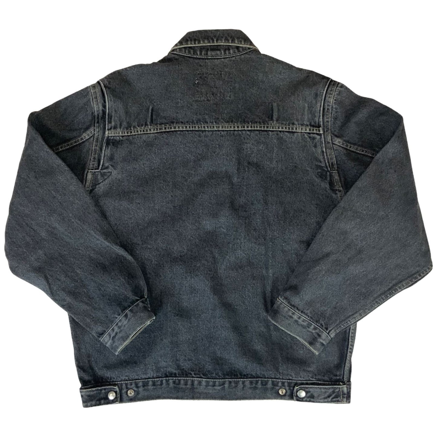 VTG MENS 80s WRANGLER BLUEBELL BLK TYPE 1 PLEAT DENIM JACKET BLOUSON 48” (44) L