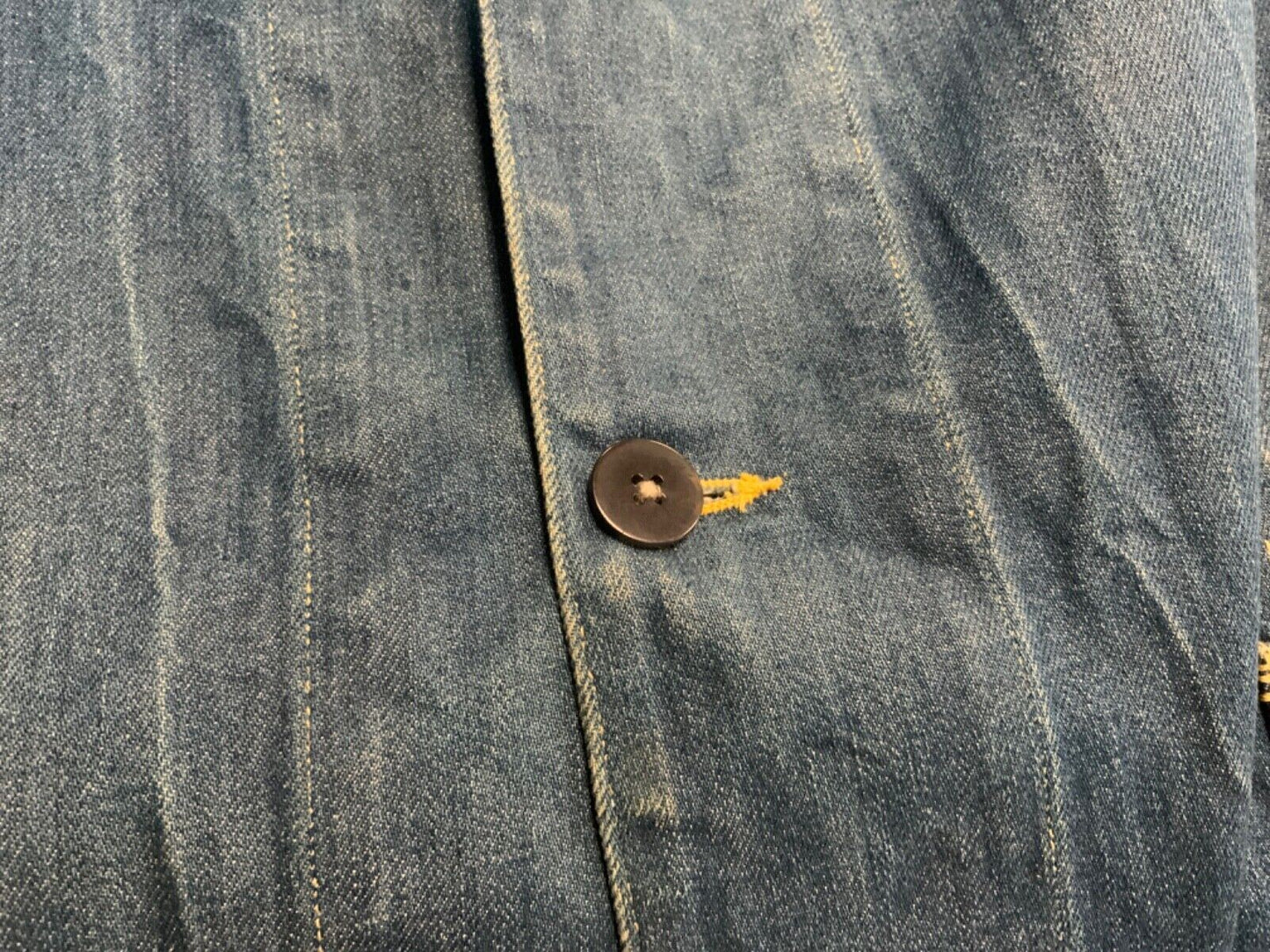 VTG Y2K LEVIS INDIGO DENIM CHORE JACKET WORKWEAR BLAZER WESTERN 44” (40) M