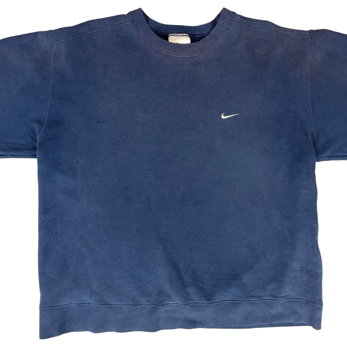 Vintage 90s Navy Blue Nike Swoosh Embroidered Sportswear Varsity Sweater L