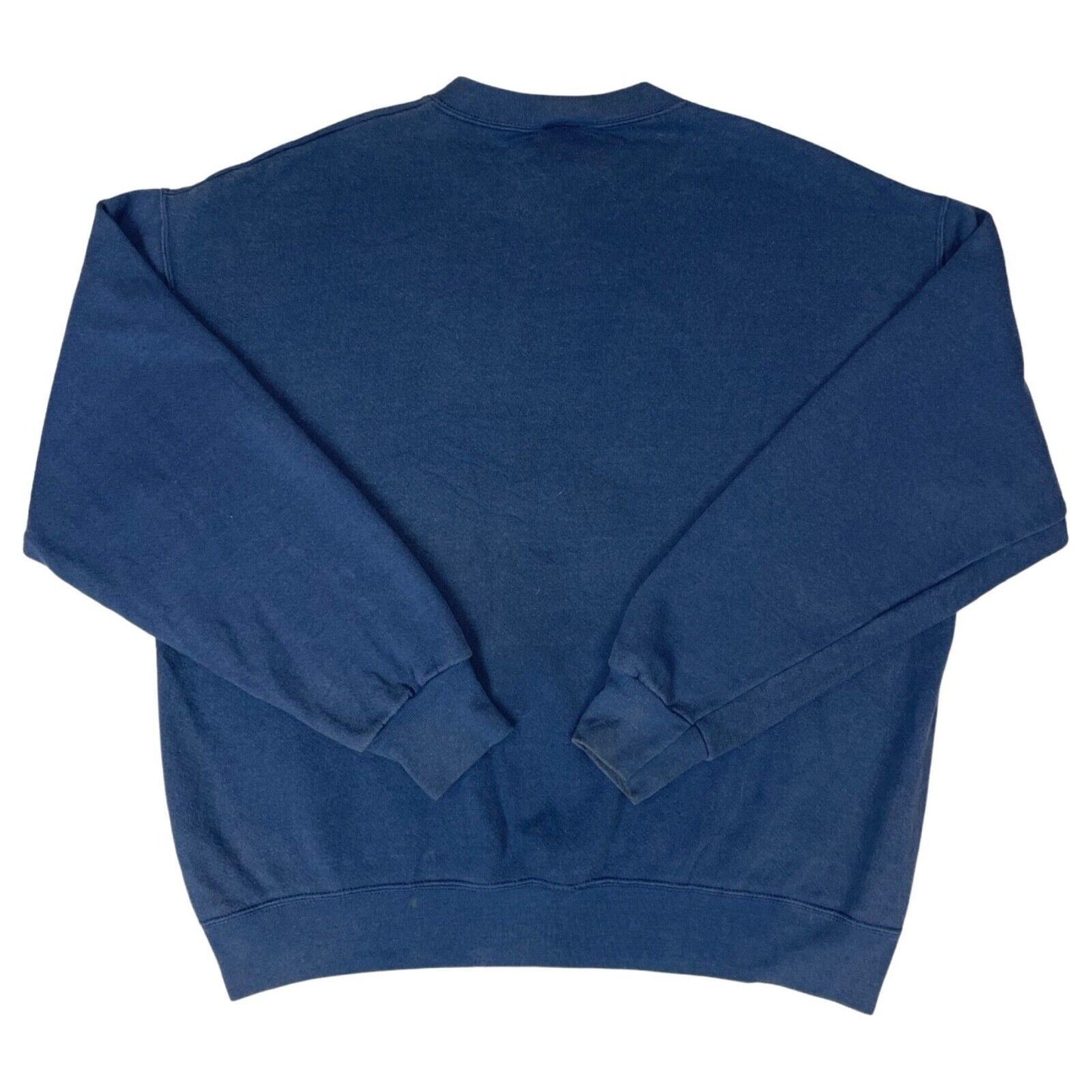 Vintage 90s 00s Navy Official NFL Patriots Merch Graphic Embroidered Sweater XL