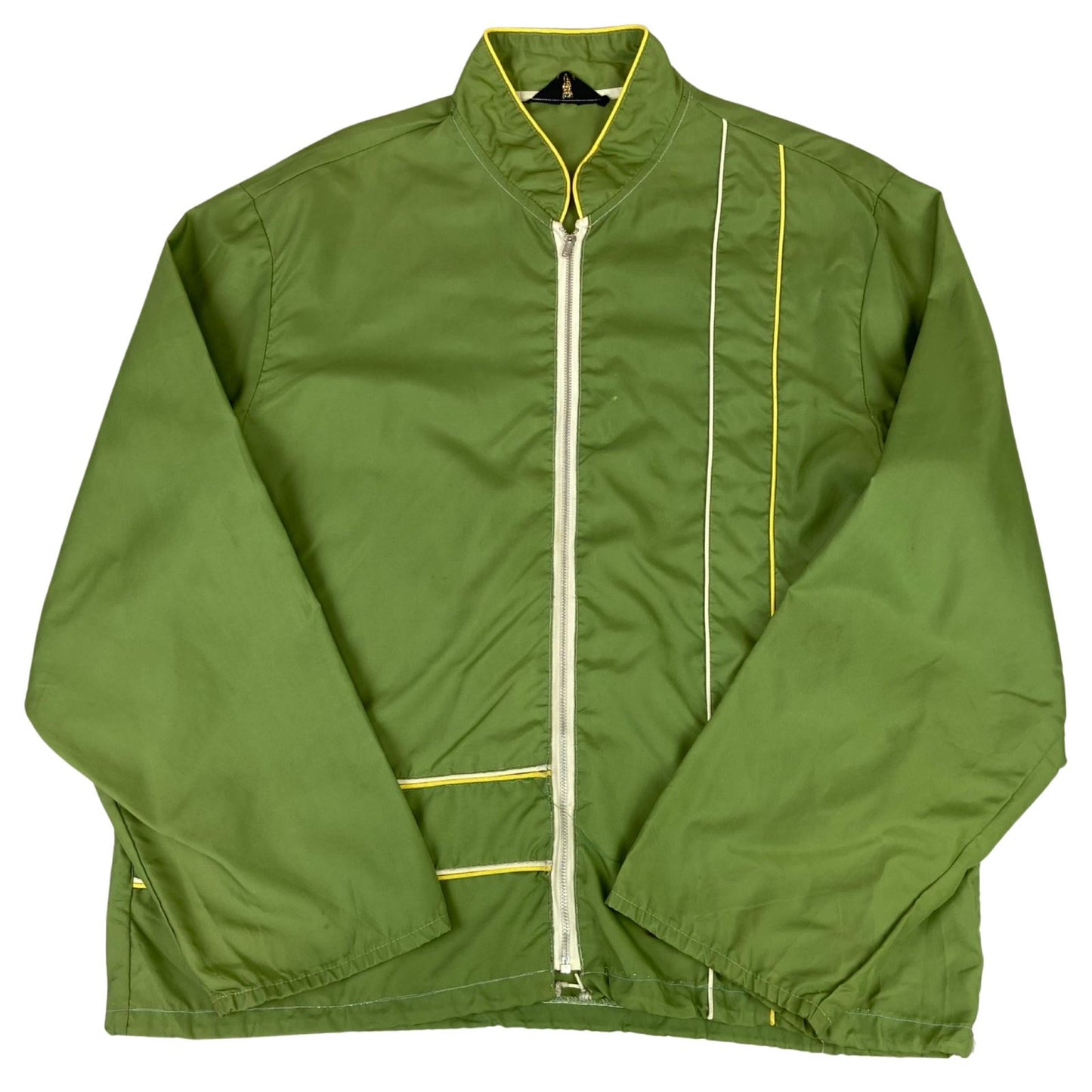 VTG 60s USA NYLON SEARS ROEBUCK OAKBROOK SURFER JACKET HOT ROD WINDBREAKER 42” L