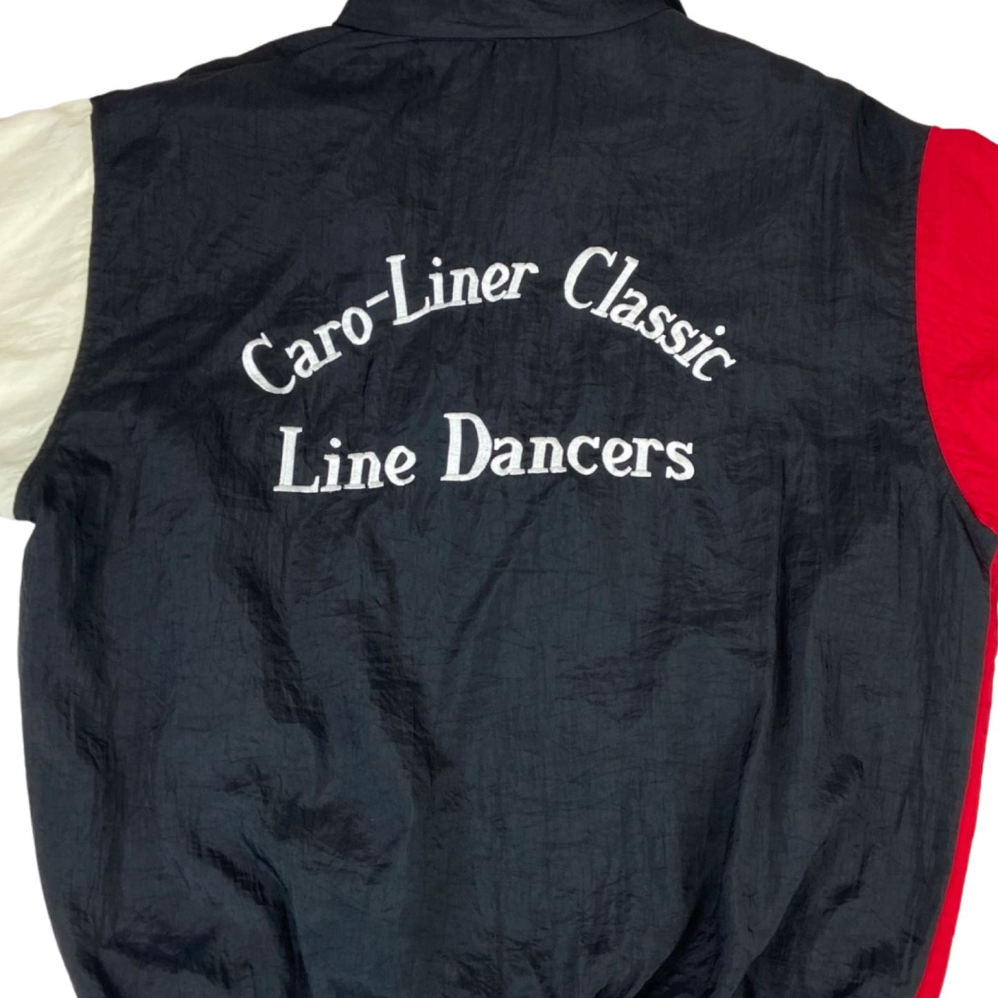 VTG 80s USA LADIES CARO-LINER LINE DANCERS SHELL JACKET WINDBREAKER XL 46”