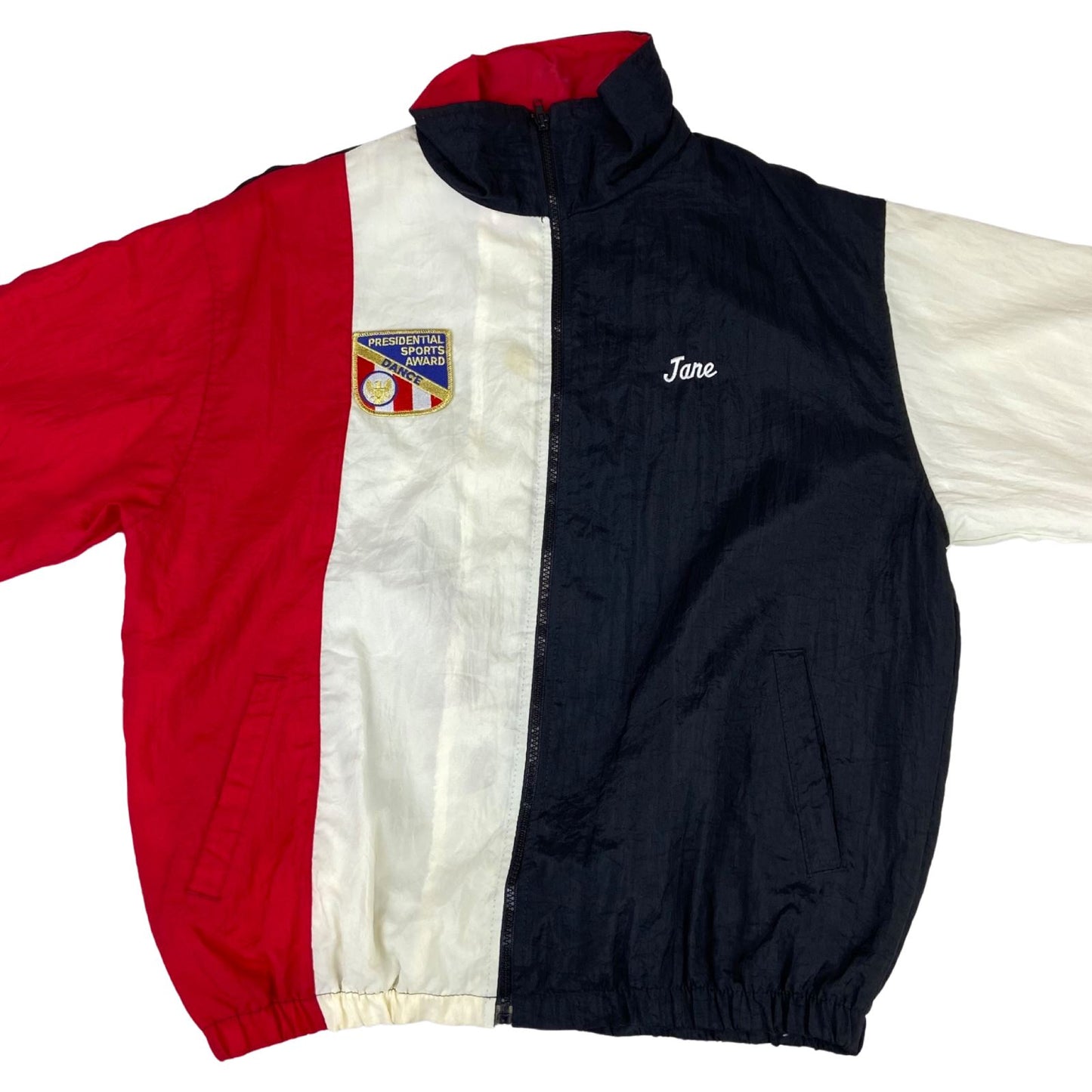VTG 80s USA LADIES CARO-LINER LINE DANCERS SHELL JACKET WINDBREAKER XL 46”