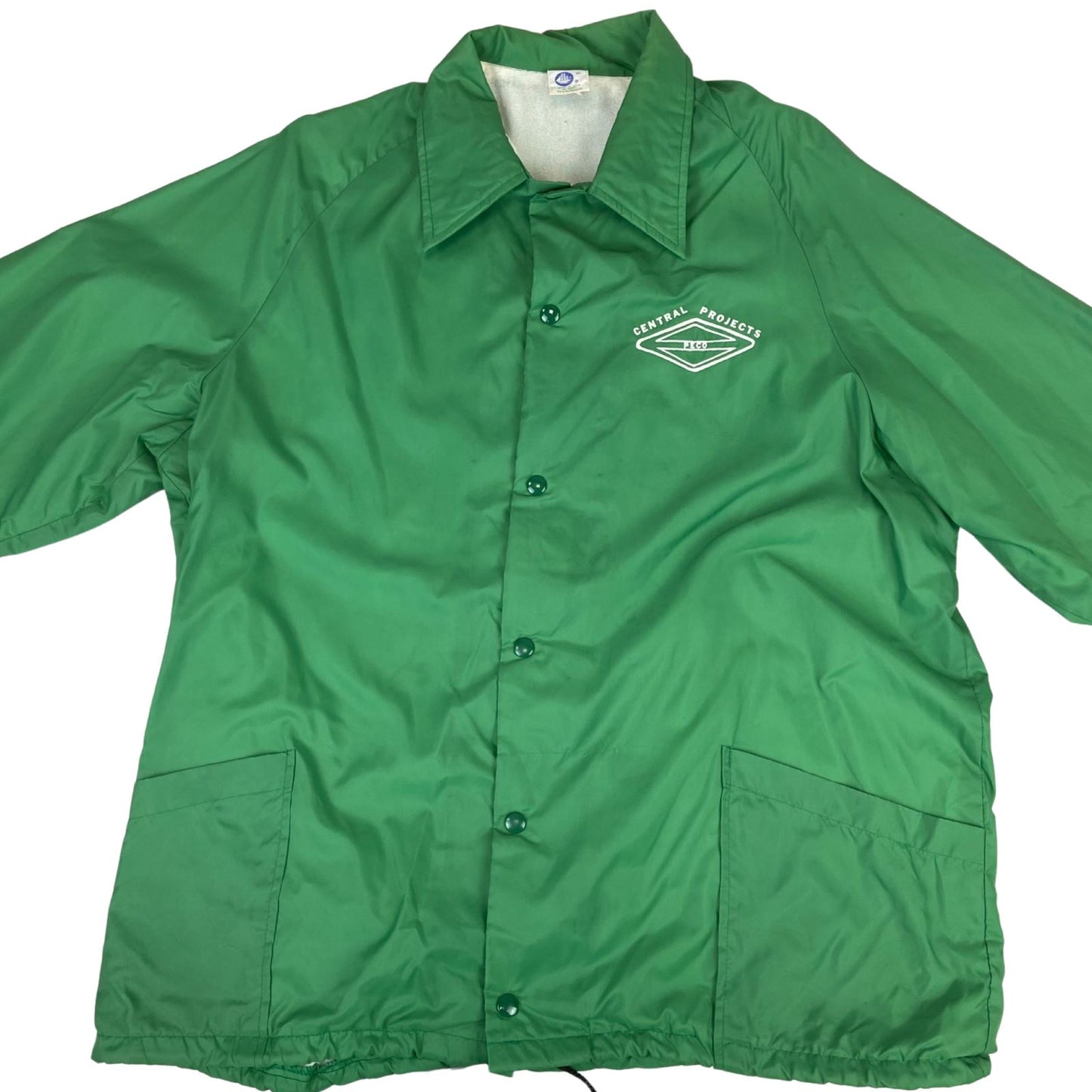 VTG USA PECO CENTRAL PROJECTS SPORT LINED NYLON WINDBREAKER SURFER JACKET 44” L