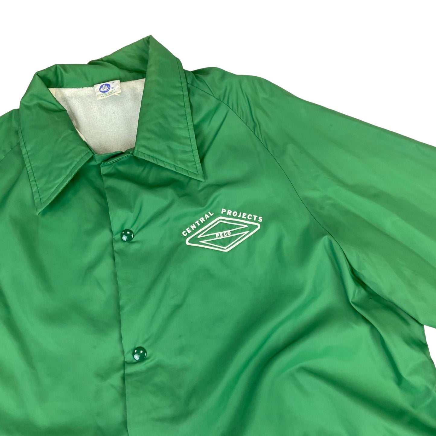 VTG USA PECO CENTRAL PROJECTS SPORT LINED NYLON WINDBREAKER SURFER JACKET 44” L