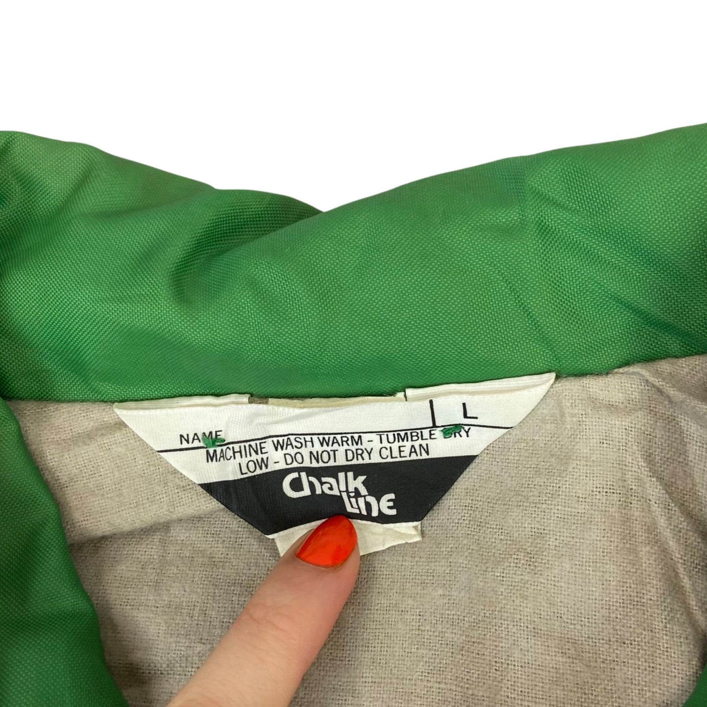 VTG USA JACKSON MICHIGAN STATE SPORT LINED NYLON WINDBREAKER SURFER JACKET 44” L