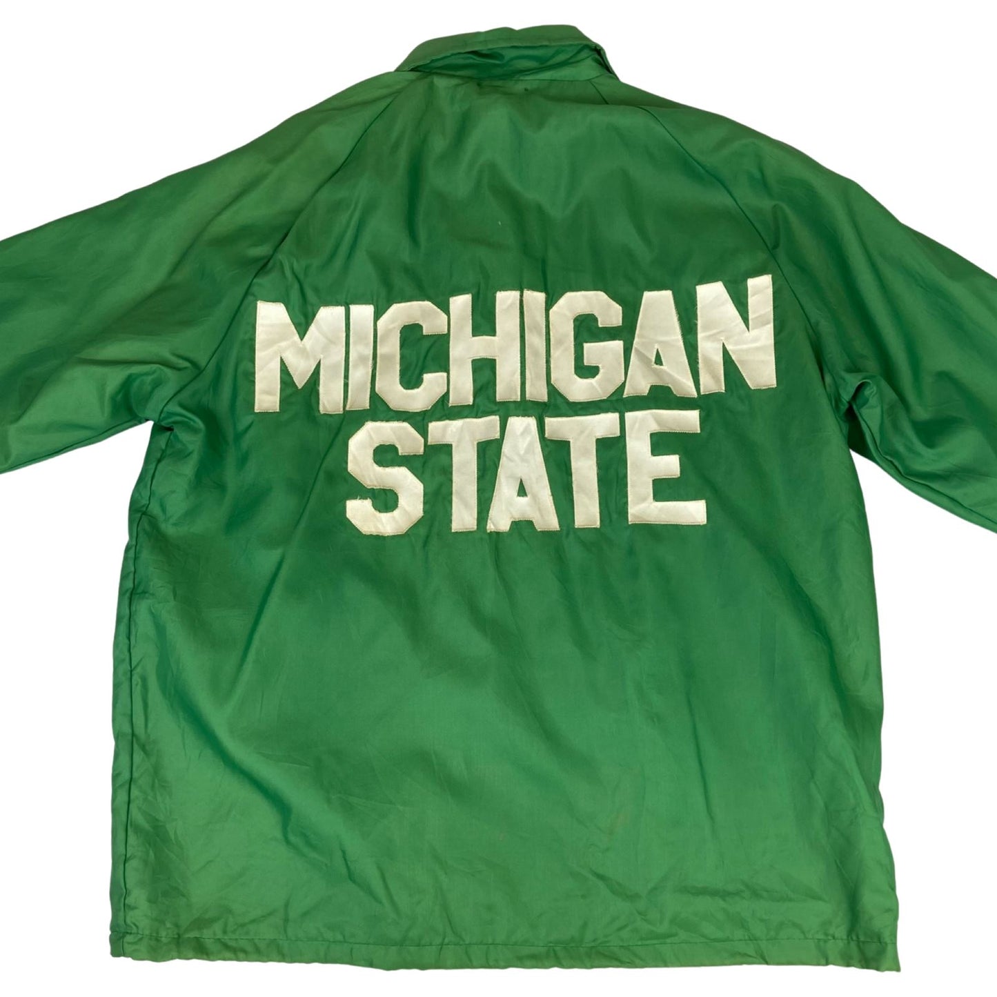 VTG USA JACKSON MICHIGAN STATE SPORT LINED NYLON WINDBREAKER SURFER JACKET 44” L