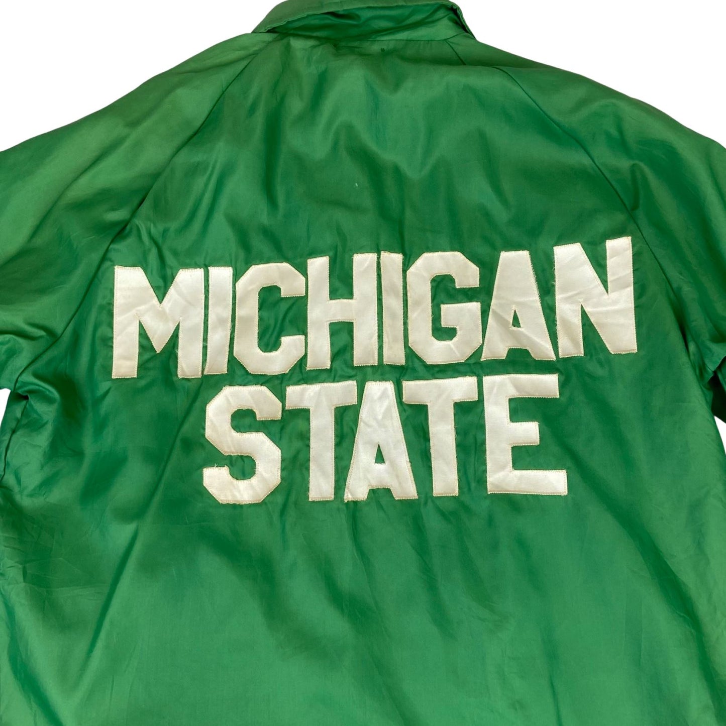 VTG USA JACKSON MICHIGAN STATE SPORT LINED NYLON WINDBREAKER SURFER JACKET 44” L