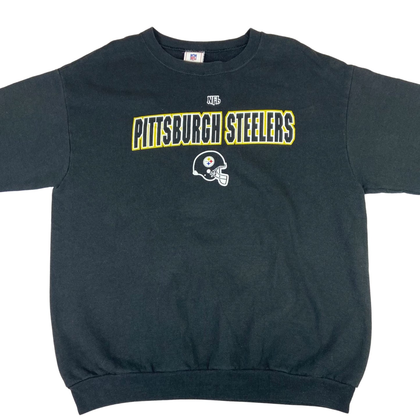 Vintage 90's Black Pittsburgh Steelers NFL Crewneck Sweater Large